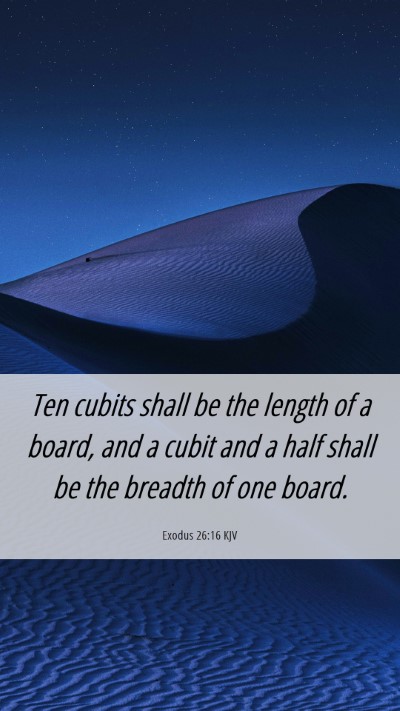Picture 06 - Exodus 26:16 KJV Mobile Phone Wallpaper - Ten cubits shall be the length of a board, and a - Mobile Bible Verse Wallpaper