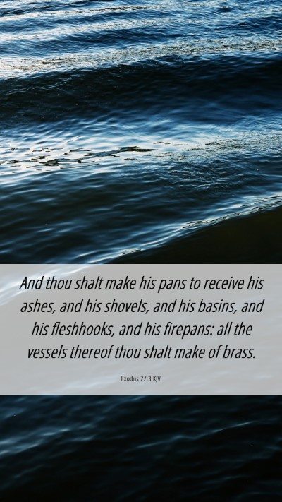 Picture 06 - Exodus 27:3 KJV Mobile Phone Wallpaper - And thou shalt make his pans to receive his - Mobile Bible Verse Wallpaper