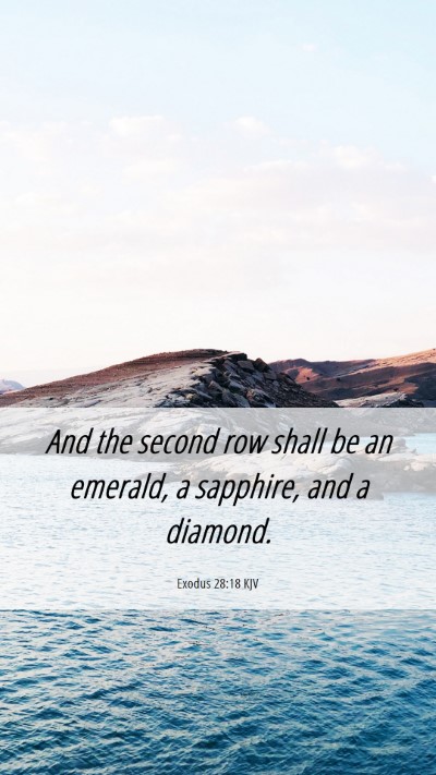 Picture 06 - Exodus 28:18 KJV Mobile Phone Wallpaper - And the second row shall be an emerald, a - Mobile Bible Verse Wallpaper