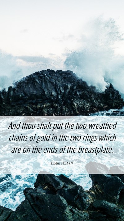 Picture 06 - Exodus 28:24 KJV Mobile Phone Wallpaper - And thou shalt put the two wreathed chains of - Mobile Bible Verse Wallpaper
