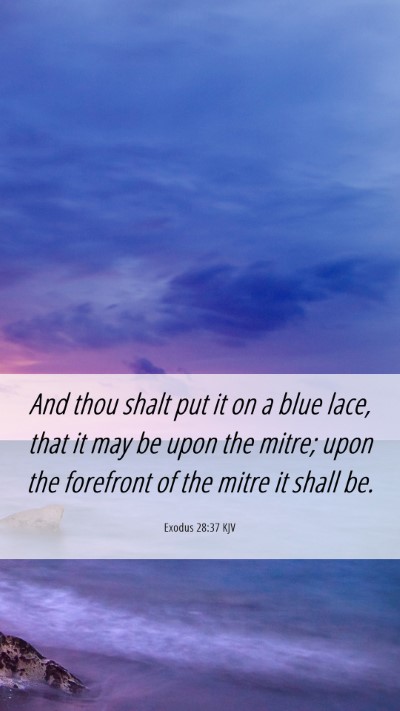 Picture 06 - Exodus 28:37 KJV Mobile Phone Wallpaper - And thou shalt put it on a blue lace, that it may - Mobile Bible Verse Wallpaper