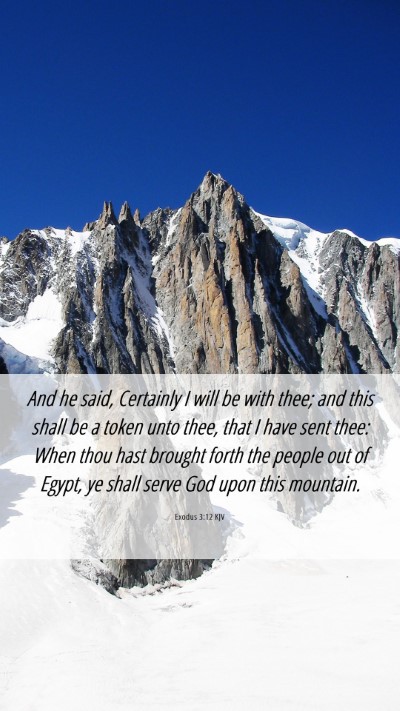 Picture 06 - Exodus 3:12 KJV Mobile Phone Wallpaper - And he said, Certainly I will be with thee; and - Mobile Bible Verse Wallpaper