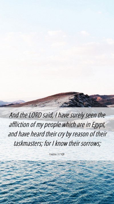 Picture 06 - Exodus 3:7 KJV Mobile Phone Wallpaper - And the LORD said, I have surely seen the - Mobile Bible Verse Wallpaper