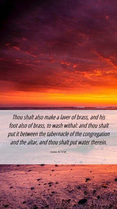 Picture 06 - Exodus 30:18 KJV Mobile Phone Wallpaper - Thou shalt also make a laver of brass, and his - Mobile Bible Verse Wallpaper