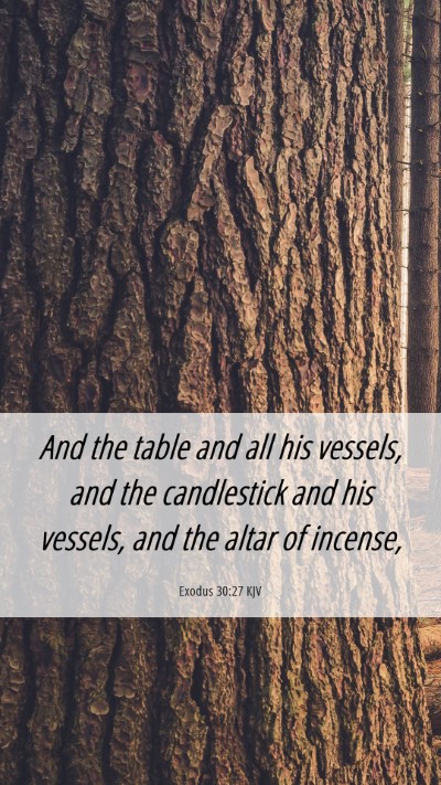Picture 06 - Exodus 30:27 KJV Mobile Phone Wallpaper - And the table and all his vessels, and the - Mobile Bible Verse Wallpaper