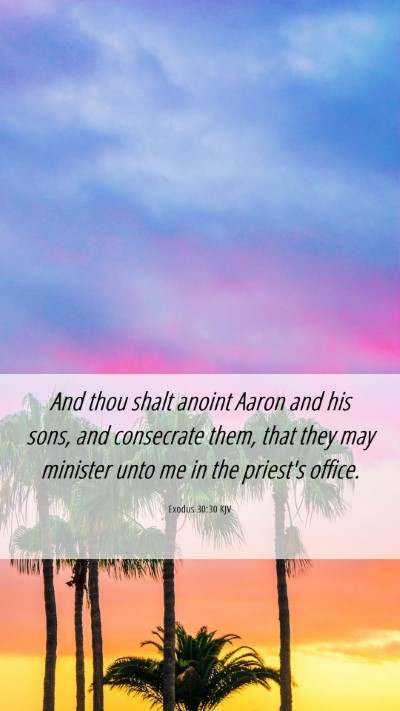 Picture 06 - Exodus 30:30 KJV Mobile Phone Wallpaper - And thou shalt anoint Aaron and his sons, and - Mobile Bible Verse Wallpaper