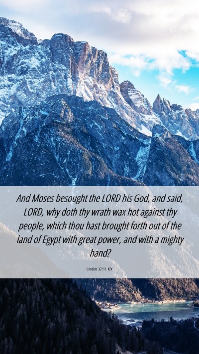 Picture 06 - Exodus 32:11 KJV Mobile Phone Wallpaper - And Moses besought the LORD his God, and said, - Mobile Bible Verse Wallpaper