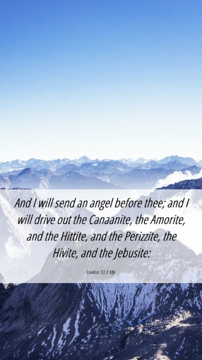 Picture 06 - Exodus 33:2 KJV Mobile Phone Wallpaper - And I will send an angel before thee; and I will - Mobile Bible Verse Wallpaper