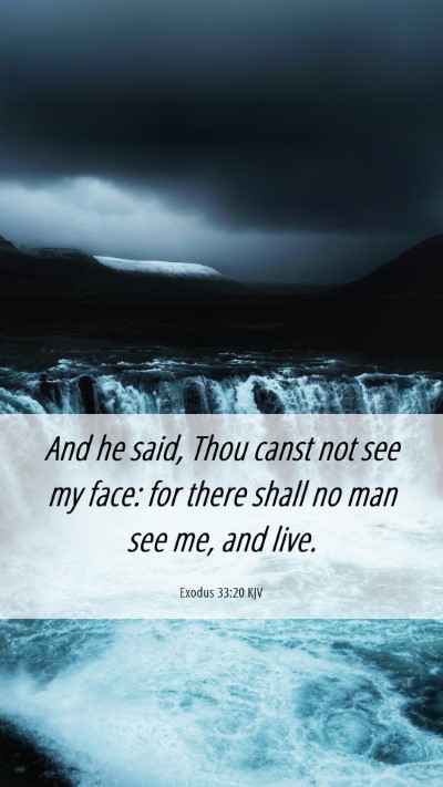 Picture 06 - Exodus 33:20 KJV Mobile Phone Wallpaper - And he said, Thou canst not see my face: for - Mobile Bible Verse Wallpaper