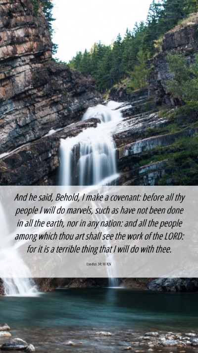 Picture 06 - Exodus 34:10 KJV Mobile Phone Wallpaper - And he said, Behold, I make a covenant: before - Mobile Bible Verse Wallpaper