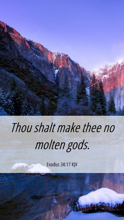 Picture 06 - Exodus 34:17 KJV Mobile Phone Wallpaper - Thou shalt make thee no molten - Mobile Bible Verse Wallpaper