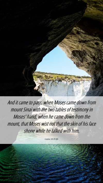 Picture 06 - Exodus 34:29 KJV Mobile Phone Wallpaper - And it came to pass, when Moses came down from - Mobile Bible Verse Wallpaper