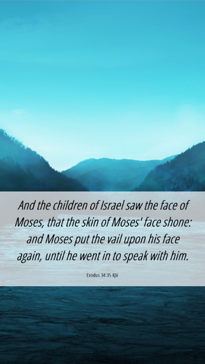 Picture 06 - Exodus 34:35 KJV Mobile Phone Wallpaper - And the children of Israel saw the face of Moses, - Mobile Bible Verse Wallpaper