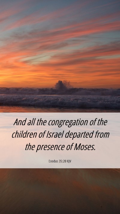 Picture 06 - Exodus 35:20 KJV Mobile Phone Wallpaper - And all the congregation of the children of - Mobile Bible Verse Wallpaper