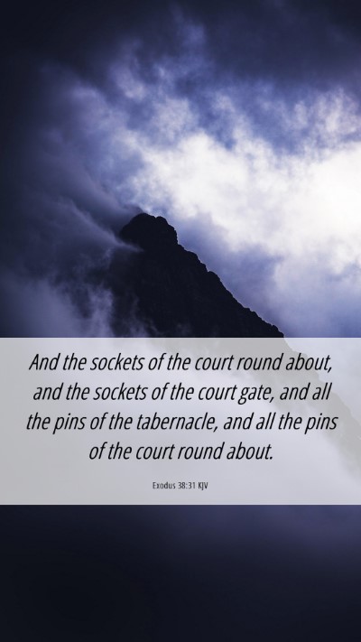 Picture 06 - Exodus 38:31 KJV Mobile Phone Wallpaper - And the sockets of the court round about, and the - Mobile Bible Verse Wallpaper