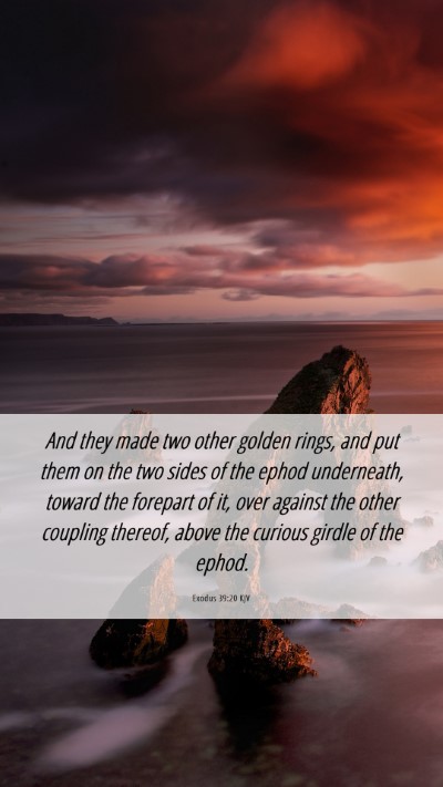 Picture 06 - Exodus 39:20 KJV Mobile Phone Wallpaper - And they made two other golden rings, and put - Mobile Bible Verse Wallpaper