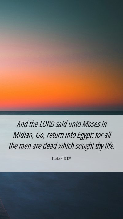 Picture 06 - Exodus 4:19 KJV Mobile Phone Wallpaper - And the LORD said unto Moses in Midian, Go, - Mobile Bible Verse Wallpaper