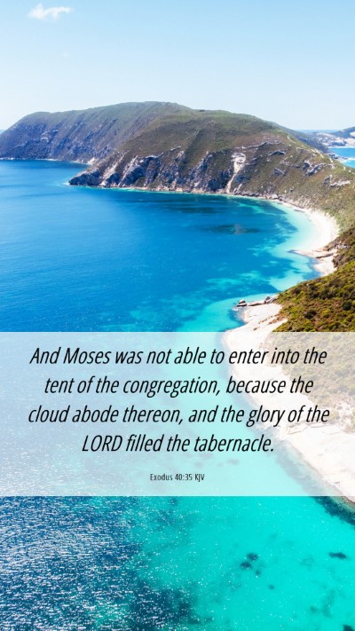Picture 06 - Exodus 40:35 KJV Mobile Phone Wallpaper - And Moses was not able to enter into the tent of - Mobile Bible Verse Wallpaper
