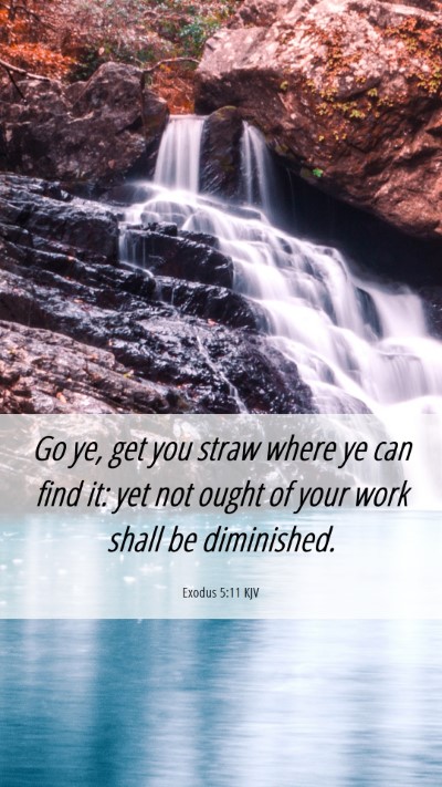 Picture 06 - Exodus 5:11 KJV Mobile Phone Wallpaper - Go ye, get you straw where ye can find it: yet - Mobile Bible Verse Wallpaper
