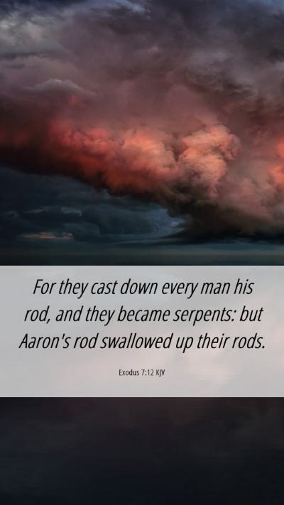Picture 06 - Exodus 7:12 KJV Mobile Phone Wallpaper - For they cast down every man his rod, and they - Mobile Bible Verse Wallpaper