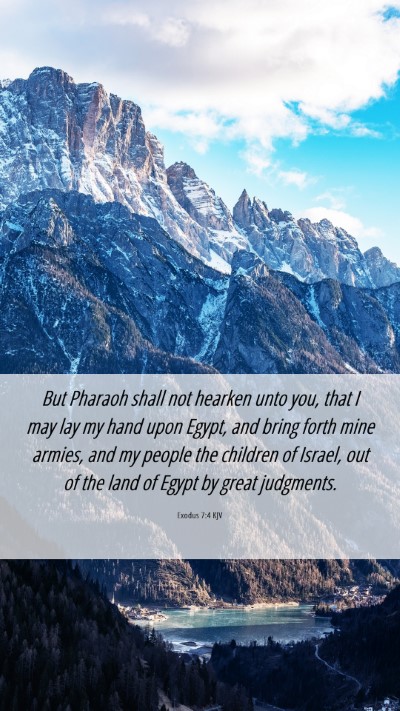 Picture 06 - Exodus 7:4 KJV Mobile Phone Wallpaper - But Pharaoh shall not hearken unto you, that I - Mobile Bible Verse Wallpaper