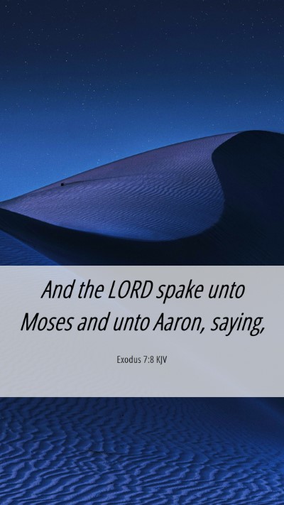 Picture 06 - Exodus 7:8 KJV Mobile Phone Wallpaper - And the LORD spake unto Moses and unto Aaron, - Mobile Bible Verse Wallpaper