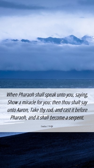 Picture 06 - Exodus 7:9 KJV Mobile Phone Wallpaper - When Pharaoh shall speak unto you, saying, Show a - Mobile Bible Verse Wallpaper