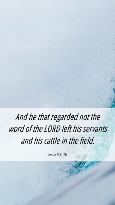 Picture 06 - Exodus 9:21 KJV Mobile Phone Wallpaper - And he that regarded not the word of the LORD - Mobile Bible Verse Wallpaper