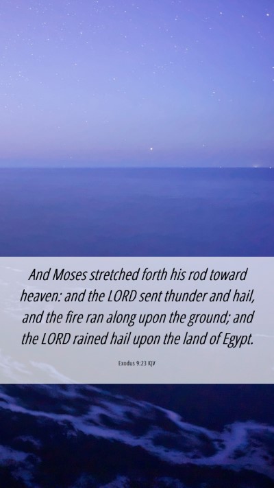 Picture 06 - Exodus 9:23 KJV Mobile Phone Wallpaper - And Moses stretched forth his rod toward heaven: - Mobile Bible Verse Wallpaper