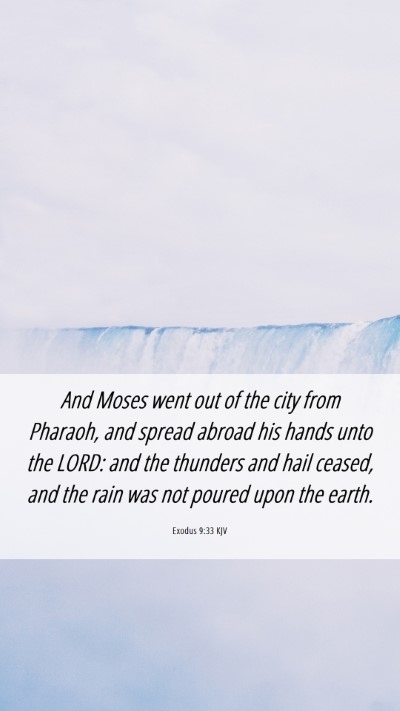 Picture 06 - Exodus 9:33 KJV Mobile Phone Wallpaper - And Moses went out of the city from Pharaoh, and - Mobile Bible Verse Wallpaper