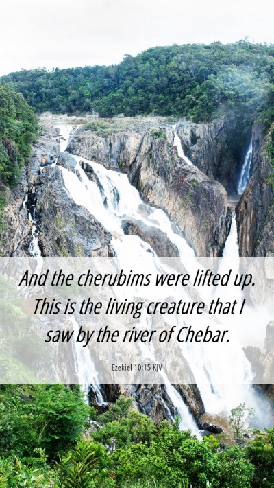 Picture 06 - Ezekiel 10:15 KJV Mobile Phone Wallpaper - And the cherubims were lifted up. This is the - Mobile Bible Verse Wallpaper