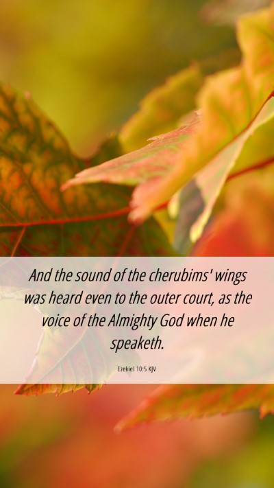 Picture 06 - Ezekiel 10:5 KJV Mobile Phone Wallpaper - And the sound of the cherubims' wings was heard - Mobile Bible Verse Wallpaper