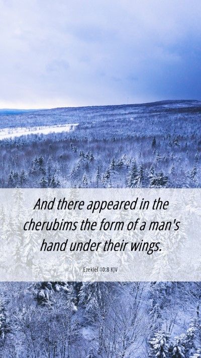 Picture 06 - Ezekiel 10:8 KJV Mobile Phone Wallpaper - And there appeared in the cherubims the form of a - Mobile Bible Verse Wallpaper