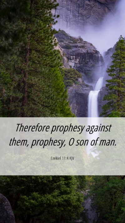 Picture 06 - Ezekiel 11:4 KJV Mobile Phone Wallpaper - Therefore prophesy against them, prophesy, O son - Mobile Bible Verse Wallpaper