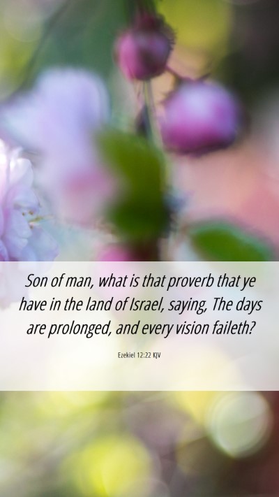 Picture 06 - Ezekiel 12:22 KJV Mobile Phone Wallpaper - Son of man, what is that proverb that ye have in - Mobile Bible Verse Wallpaper