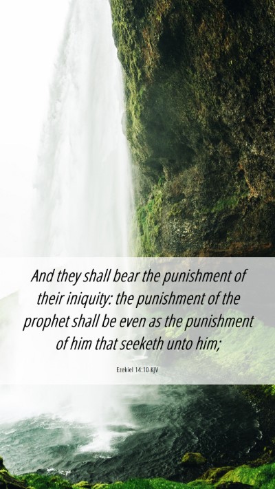 Picture 06 - Ezekiel 14:10 KJV Mobile Phone Wallpaper - And they shall bear the punishment of their - Mobile Bible Verse Wallpaper