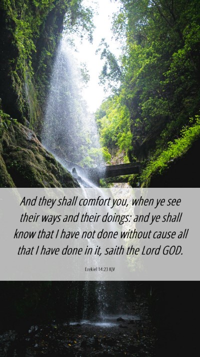 Picture 06 - Ezekiel 14:23 KJV Mobile Phone Wallpaper - And they shall comfort you, when ye see their - Mobile Bible Verse Wallpaper
