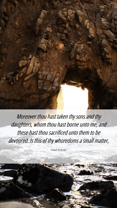 Picture 06 - Ezekiel 16:20 KJV Mobile Phone Wallpaper - Moreover thou hast taken thy sons and thy - Mobile Bible Verse Wallpaper