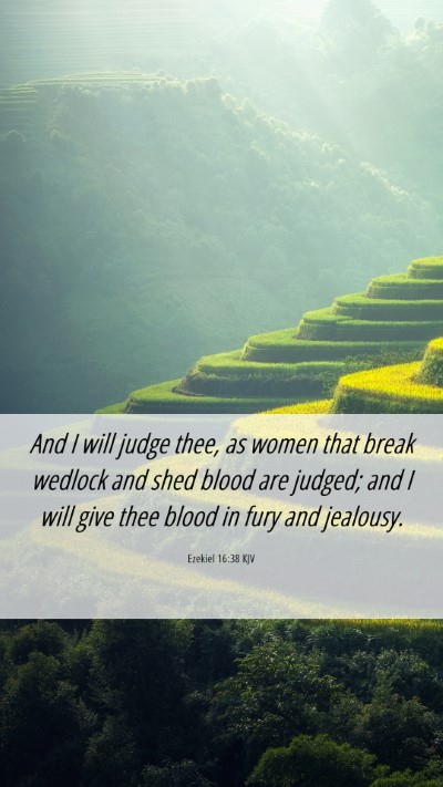 Picture 06 - Ezekiel 16:38 KJV Mobile Phone Wallpaper - And I will judge thee, as women that break - Mobile Bible Verse Wallpaper