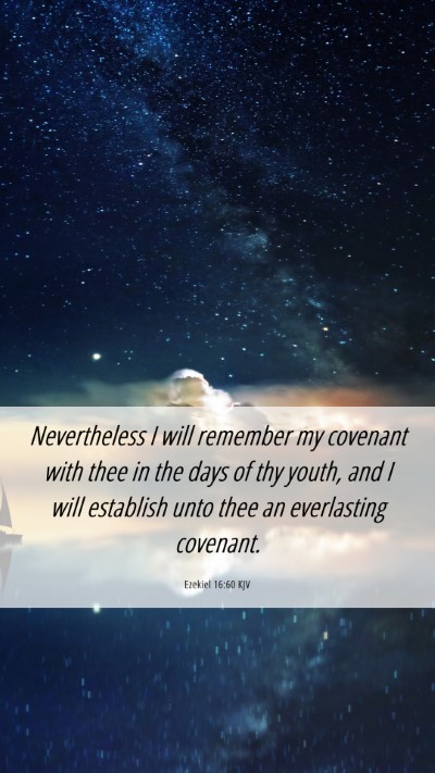 Picture 06 - Ezekiel 16:60 KJV Mobile Phone Wallpaper - Nevertheless I will remember my covenant with - Mobile Bible Verse Wallpaper