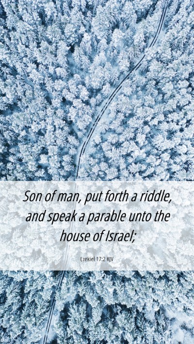 Picture 06 - Ezekiel 17:2 KJV Mobile Phone Wallpaper - Son of man, put forth a riddle, and speak a - Mobile Bible Verse Wallpaper