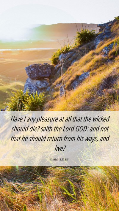 Picture 06 - Ezekiel 18:23 KJV Mobile Phone Wallpaper - Have I any pleasure at all that the wicked should - Mobile Bible Verse Wallpaper