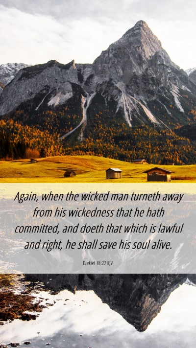 Picture 06 - Ezekiel 18:27 KJV Mobile Phone Wallpaper - Again, when the wicked man turneth away from his - Mobile Bible Verse Wallpaper