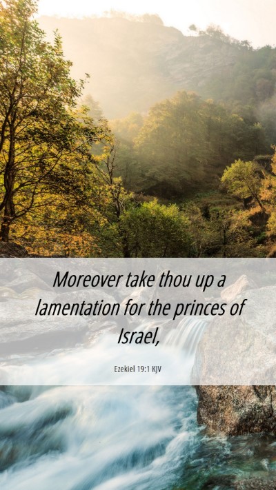 Picture 06 - Ezekiel 19:1 KJV Mobile Phone Wallpaper - Moreover take thou up a lamentation for the - Mobile Bible Verse Wallpaper