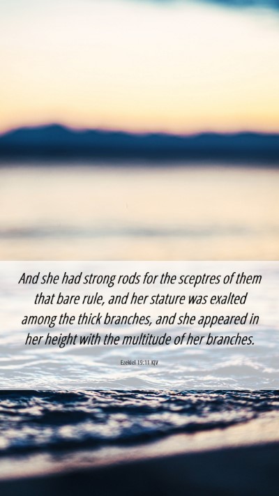 Picture 06 - Ezekiel 19:11 KJV Mobile Phone Wallpaper - And she had strong rods for the sceptres of them - Mobile Bible Verse Wallpaper