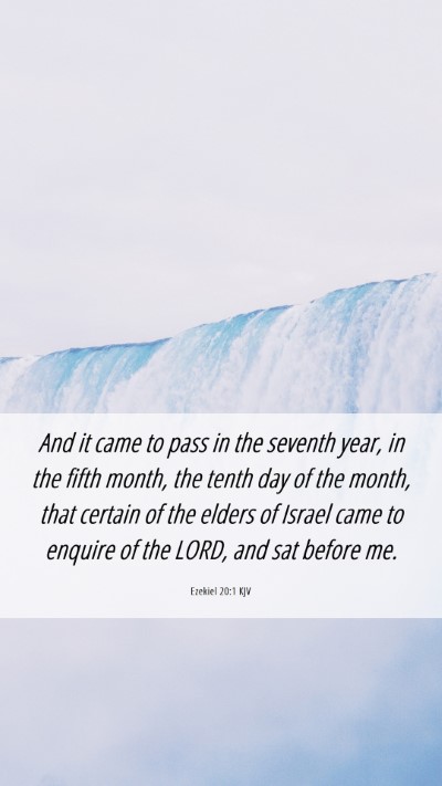 Picture 06 - Ezekiel 20:1 KJV Mobile Phone Wallpaper - And it came to pass in the seventh year, in the - Mobile Bible Verse Wallpaper
