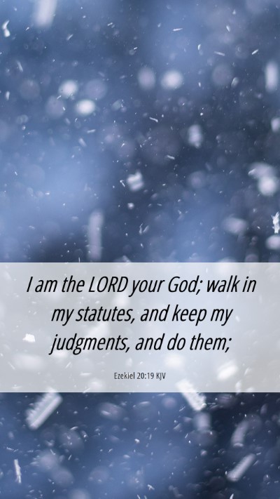 Picture 06 - Ezekiel 20:19 KJV Mobile Phone Wallpaper - I am the LORD your God; walk in my statutes, and - Mobile Bible Verse Wallpaper