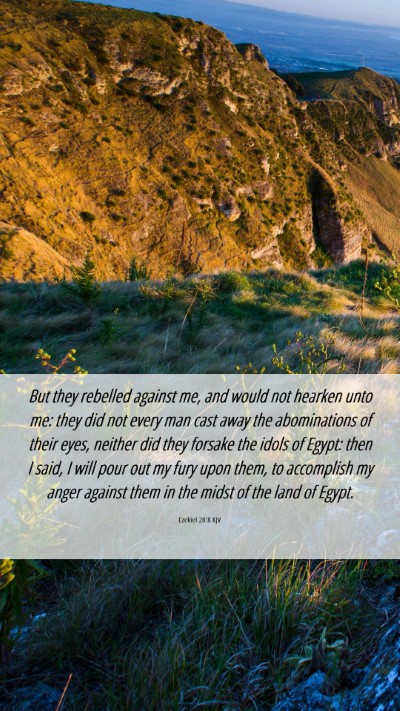 Picture 06 - Ezekiel 20:8 KJV Mobile Phone Wallpaper - But they rebelled against me, and would not - Mobile Bible Verse Wallpaper