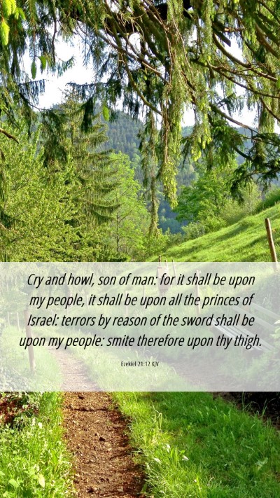 Picture 06 - Ezekiel 21:12 KJV Mobile Phone Wallpaper - Cry and howl, son of man: for it shall be upon my - Mobile Bible Verse Wallpaper