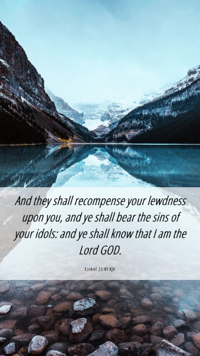 Picture 06 - Ezekiel 23:49 KJV Mobile Phone Wallpaper - And they shall recompense your lewdness upon you, - Mobile Bible Verse Wallpaper